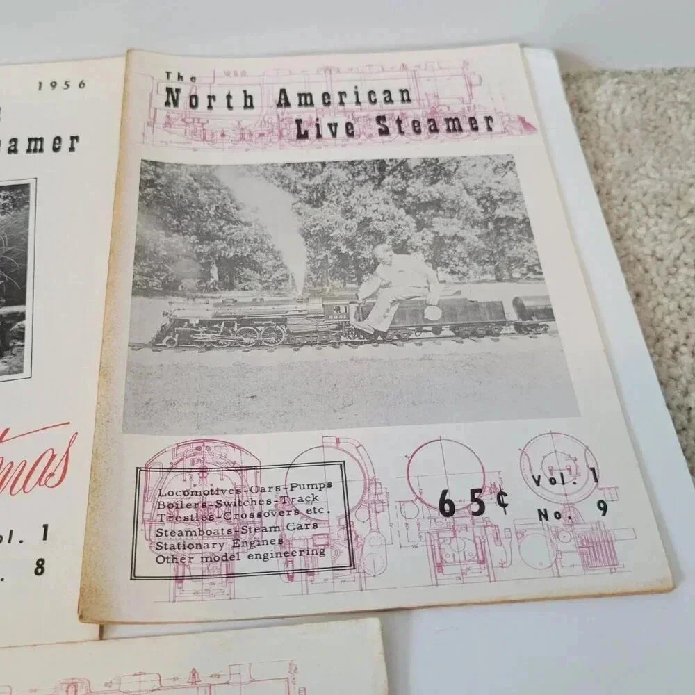 The North American Live Steamer Magazine Lot of 7 1956 Railroad Vintage RARE